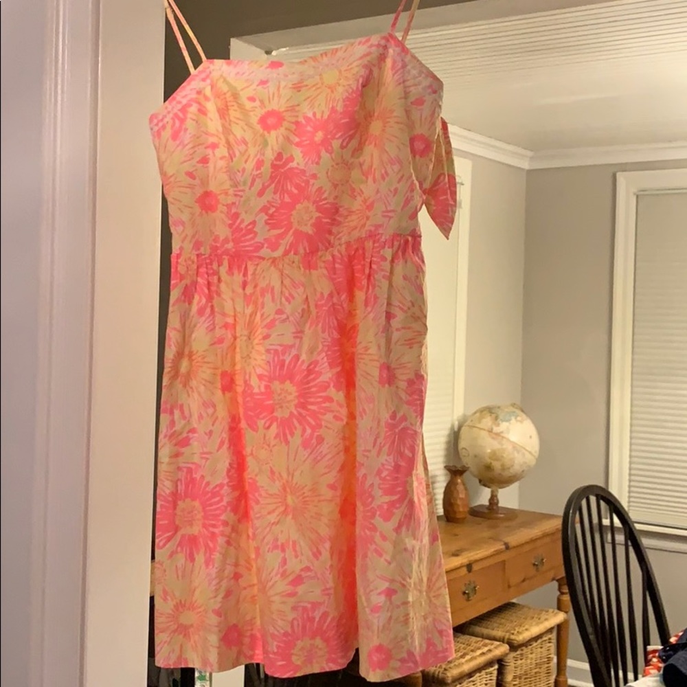 Tie back sunflower dress
